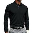 thumbnail image 2 of LWavelet Polo Shirts for Men Long Sleeve Golf Tennis Collared Shirt Moisture Wicking Dry Fit Performance Casual Polo Shirt, 2 of 7