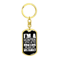 thumbnail image 4 of Big Time Hunter Acier Inoxydable Ou 18k or Premium Pivotant Chien Tag Porte-Clés, 4 of 8