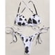 thumbnail image 4 of Conjunto de bikini de vendaje con estampado de mujer Push-Up Split Traje de baño Ropa de playa Traje de baño Fridja  nalpqowj19678, 4 of 8