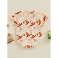 thumbnail image 4 of Suealasg Western Infant Newborn Boys Girls Bubble Romper 3M 6M 9M 12M 18M Short Sleeve Hat Cactus Print Bodysuit Baby Summer One Piece Clothes, 4 of 9