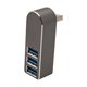 thumbnail image 2 of 3 puertos Mini USB 3.0 Hub 270 grados giratorio tamaño compacto portátil para ratón Argén Jinwen Concentrador USB, 2 of 8