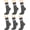 Grey-3, variant on 3Pairs Pilates Socks with Grips for Women Yoga & Barre - Non Slip