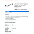 thumbnail image 2 of Front Left Lower Rearward Control Arm and Ball Joint Assembly - Compatible with 2006 - 2012 Ford Fusion 2007 2008 2009 2010 2011, 2 of 2