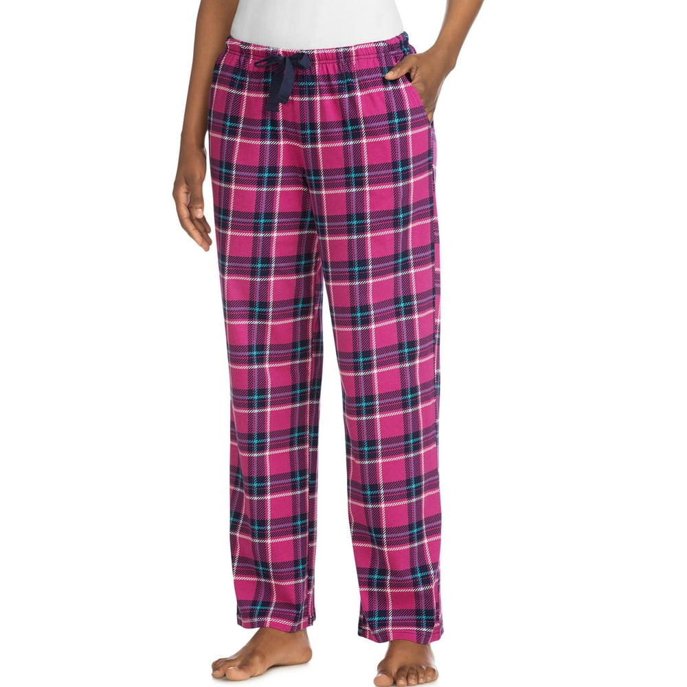 Hanes - Hanes Womens Knit Sleep Pant, XL, Magenta Plaid - Walmart.com ...