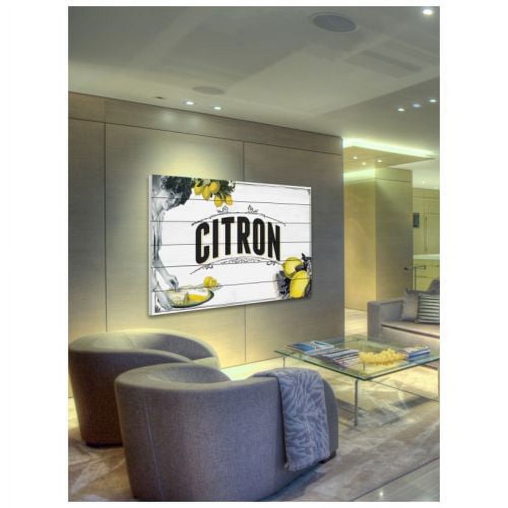Marmont Hill "French Produce Lemon" Painting Print on White Wood