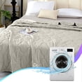 thumbnail image 4 of Deeceymbur Summer Air Conditioning Cooling Quilt Lightweight Breathable Washable Cotton Blend Comforter Gift, 4 of 6