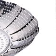 thumbnail image 4 of Steamer Basket for Vegetable Pot, Steaming, Food, Stainless Steel, Foldable, Expandable, S, 4 of 4