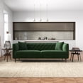 thumbnail image 3 of Carsen Luxury Modern Tufted Pet Friendly Velvet Living Room Green Couch, 3 of 6