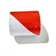 thumbnail image 5 of Cinta reflectante, 2 piezas, 3 m, 50 mm, prismática, impermeable, forma angular, cinta de advertencia de seguridad, rollo de cinta de seguridad autoadhesiva de vinilo, rojo y blanco, 5 of 5