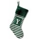 thumbnail image 1 of Medias navideñas bordadas con monograma inicial de 15,8 x 7,8 pulgadas, medias navideñas tejidas a rayas con letras rojas, blancas y verdes para decoración familiar, fiestas y chimeneas de Navidad., 1 of 5