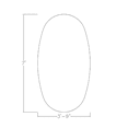 thumbnail image 2 of 7x4 Boat-Oval Conference Room Table With X Bases Power And Data Module, 2 of 5