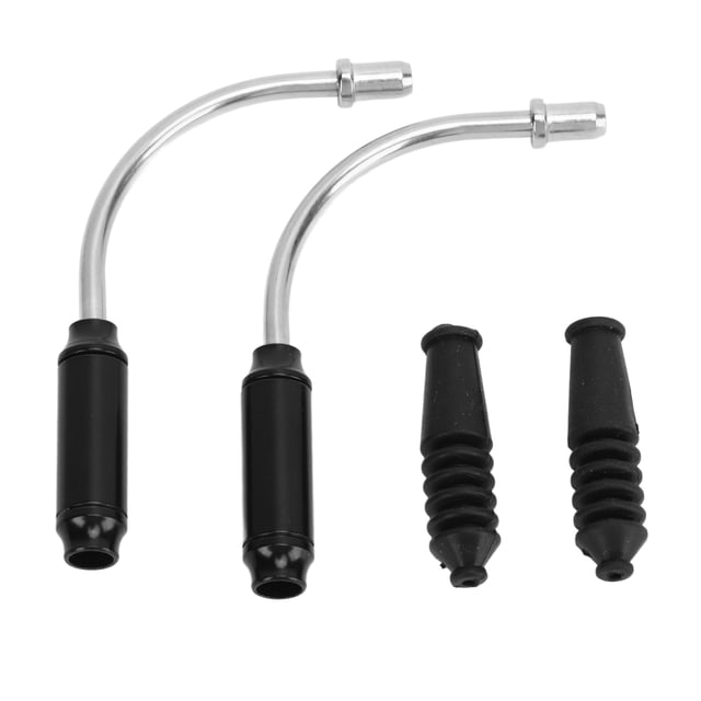 Bicycle Brake Noodle Cable Pipe, Bendable Rugged V Brake Elbow Cable Guides Rustproof for Road Bikes Black,Silver