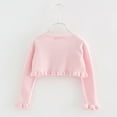 thumbnail image 4 of GYRATEDREAM Girls Long Sleeve Bolero Cardigan Kids Button Closure Knitted Shrug Cropped Sweaters Tops 1-8 Years, 4 of 10