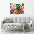 thumbnail image 5 of FCXZI Pineapple Flowers Tapestry Wall Hanging 100% Polyester Home Decor 40*30in, 5 of 6