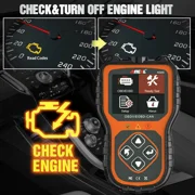ANCEL AS200 OBD2 Scanner Car Code Reader Check Engine Fault, Turn off the MIL, Read & Clear Error Codes, DTC Lookup, Automotive Diagnostic Tool fits for 12V 16Pin Cars, Lifetime Free Update