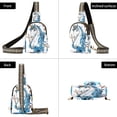 thumbnail image 3 of ALAZA Ethnic Unicorn Sling Bag for Women Men Waterproof Crossbody Chest Bags, 3 of 7