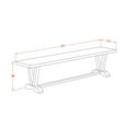thumbnail image 5 of East West Furniture V2-627 3 Piece Small Dining Table Set for 4 - 1 Linen White Dinning Table and 2 Dining Table Bench - Wire Brushed Black Finish, 5 of 9