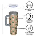 thumbnail image 4 of Brown Christmas Tree Pattern Tumbler with Handle and Lid,40oz Double Wall Vacuum Insulated Tumbler,Cups Gift for Women and Men, 4 of 7