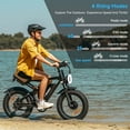 thumbnail image 6 of Electric Mountain Bike for Adults, 20" Fat Tire, 48V 15Ah Battery, 3000W Peak Dual Motor, 32MPH, UL2849 Certified Off-Road E-Bike, Brown, 6 of 14