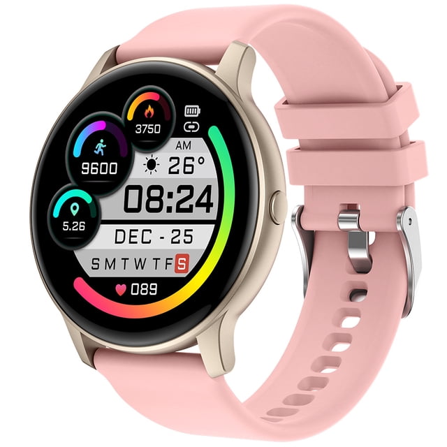 Reloj inteligente para mujer con pantalla a color HD de 1,3 pulgadas, reloj de fitness para mujer con monitoreo de SPO2, frecuencia cardíaca, sueño, estrés, etc. Reloj deportivo resistente