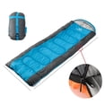thumbnail image 4 of Saco de dormir para una persona doble / individual para mochilero, camping, senderismo, impermeable, adulto, niño, saco de dormir, almohadilla para do Cremallera izquierda azul 1 kg, 4 of 8