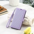 thumbnail image 6 of Crossbody Wrist Strap Flip Phone Case for Samsung Galaxy S24 Plus, Girls PU Leather Shockproof Protection Card Slots Magnetic Closure Kickstand Wallet Case for S24 Plus, Purple, 6 of 8