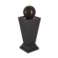 thumbnail image 5 of 35.5 Inch Dark Brown Concrete Tall Column Fountain with LED Lighting for Outdoor Garden and Patio – Retro Style Water Feature for Classical Landscape Decor, 5 of 9