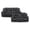Black, variant on Pemberly Row Polished Microfiber 2-Piece Reclining Sofa & Loveseat Set in Black