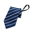 thumbnail image 2 of Wancir Pretied Men's Wedding Business Necktie Striped Adjustable Formal Zipper Neck Tie, 2 of 3