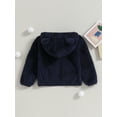 thumbnail image 4 of Bagilaanoe Newborn Baby Girl Boy Winter Fuzzy Coat Long Sleeve Hooded Jacket 6M 9M 12M 18M 24M Infant Fall Fleece Zipper Outwear, 4 of 8