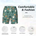 thumbnail image 6 of Picia Flowe Rooster pattern Mens Swim Trunks with Compression Liner Stretch Beach Shorts Quick Dry with Zipper Pockets No-Chafing Board Shorts-Medium, 6 of 9