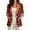Autum Leaf, variant on Zebra Print Women's Blazer Jacket with Pockets Casual Blazer 3/4 Sleeve Casual Outfits Faux Linen One Button Suit Jackets Work Wear for Ladies, 3XL