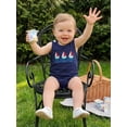 thumbnail image 5 of BemeyourBBs Newborn Baby Boys Summer Clothes Infant Baby Boys Bubble Romper Overalls Casual Sailboat Embroidery Sleeveless Bodysuit Jumpsuit Playsuit Overalls, 5 of 9