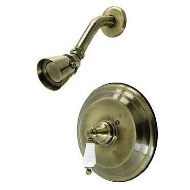 Robinetterie De Douche Kingston Brass KB3633PLSO - Finition Antique Laiton - Pommeau 2,25" - Neuf