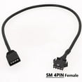 thumbnail image 2 of 4Pcs RGB Extension Cable 12V 4 Pin to SM 4Pin Female ARGB Connector Adapter Cable for Computer Fan Motherboard LED Strip, 2 of 8