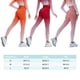 thumbnail image 3 of Pantalones de Yoga de poliéster para mujer, pantalones de cintura alta suaves transpirables para niñas, ropa deportiva para levantar la cadera Prendas para la parte inferior del cuerpo Naranja L Jumpingount AP019275-03, 3 of 6