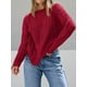 thumbnail image 4 of Suéteres de Cuello Redondo de Punto Extragrandes para Mujer Rojo XXL, 4 of 9