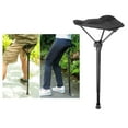 thumbnail image 4 of Tabouret de Camping Pliable, Randonnée Rétractable, Siège Réglable à une Jambe pour Alpinisme, Camping, Barbecue en Plein Air, Pêche et Concert Noir, 4 of 8