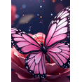 thumbnail image 3 of Magical Pink Butterfly and Rose Design Banner Background Decor Party Supplies Backdrop for Photo Booths Celebrations Gatherings and Valentine Events, 3 of 7