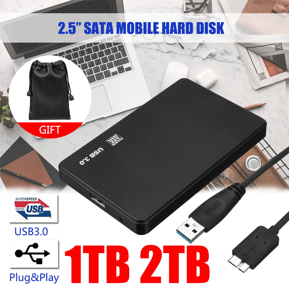 2.5 Mobile Hard Disk USB3.0 SATA3.0 1TB 2TB HDD disco duro externo ...