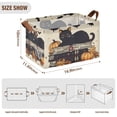 thumbnail image 7 of Yayeee Foldable Storage Basket for Shelves with Handles Waterproof Cloth Bins, Halloween Cat, 7 of 7