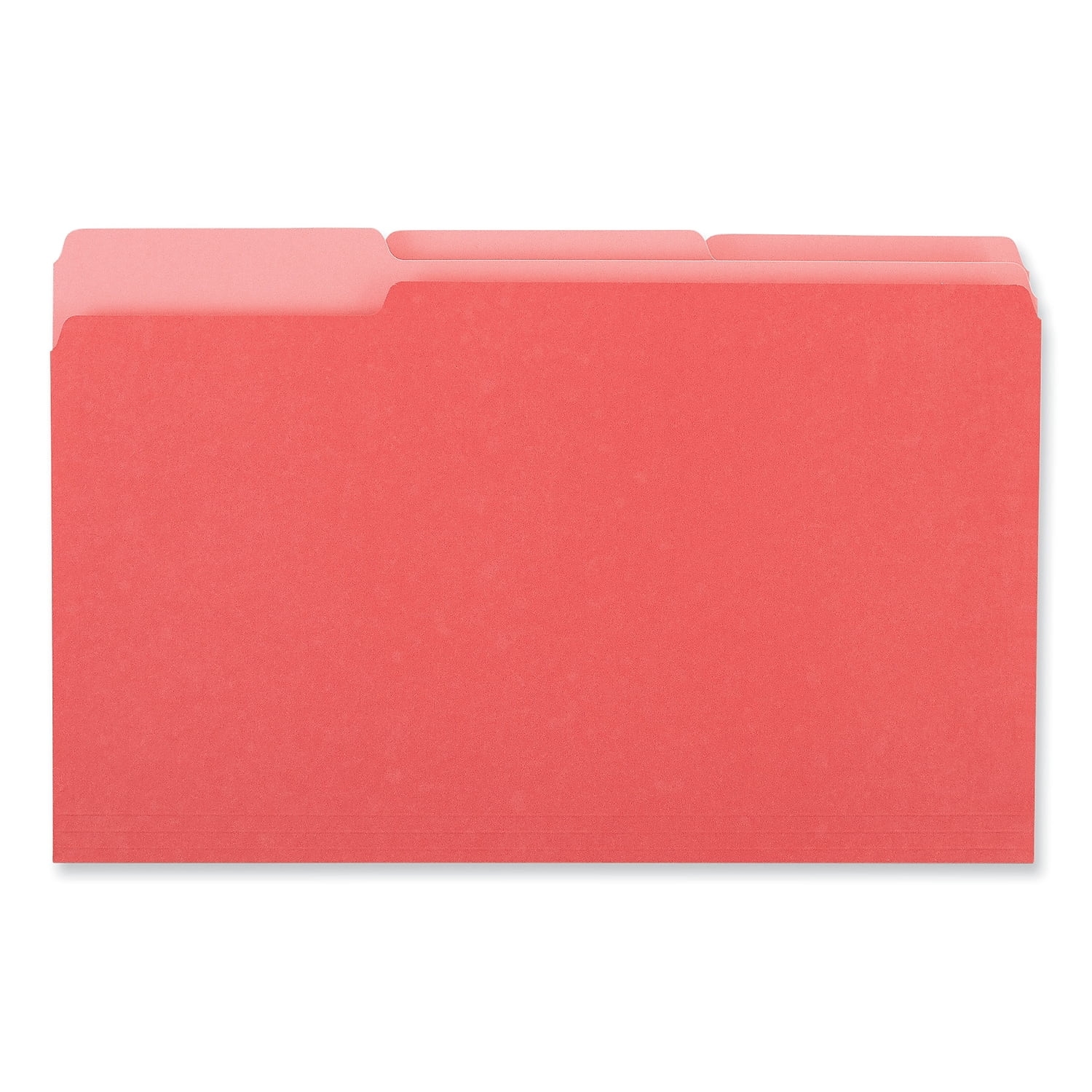 1/3-Cut Tabs, Interior File Folders - Legal Size, Red (100/Box)