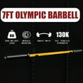 thumbnail image 5 of Olympic Barbell 7FT 45 LB for Weightlifting Power Lifting Weight Barbell 500LB Capacity for Home Fitness, 5 of 6