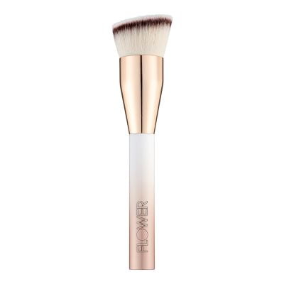 Pinceles de maquillaje FLOWER BEAUTY | Cepillo para pulir base | Pule las fórmulas líquidas, en polvo o en crema | Fibras sintéticas suaves y lavables | 1 pieza