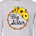 thumbnail image 4 of Inktastic Big Sister Sunflower Wreath Long Sleeve Youth T-Shirt, 4 of 5