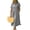 Grey, variant on Joernso Striped Lapel Button Down Shirt Dress with Pockets Summer Casual Short Sleeve A-line Long Shift Beach Dress for Women