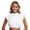 C-White63, variant on DHFJKG Womens Cropped Tank Tops Flounce High Neck Pleated Button Front Slim Fit Going Out Shirts Stylish Top