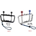 thumbnail image 4 of Matsuzay Kit de marco de montaje de linterna con soporte de buceo de mano doble para 7/6/5 Accesorios de cámara y óptica Plata, 4 of 8
