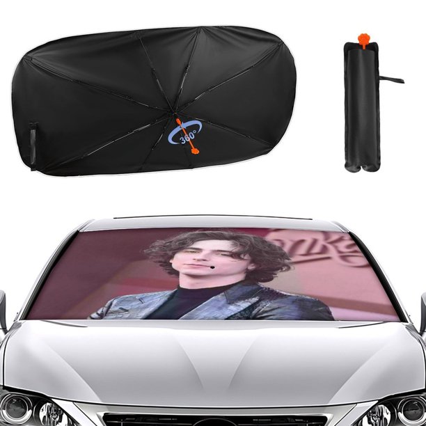 Timothée Sombrilla Solar para Auto - Protector de Parabrisas Plegable | Cortina Solar Delantero | Bloqueo UV y Aislamiento de Calor 133x73cm