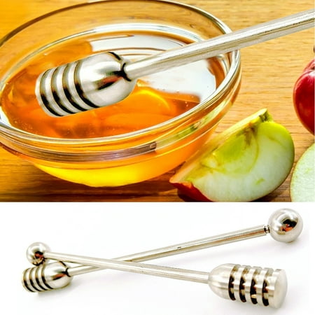 

Beechoice Honey and Syrup Dipper Stick Server Honey Spoon 304 Stainless Steel Wand for Honey Pot Jar Containers Honey Dippers Sticks - Honey Spoons - Honeycomb Stick